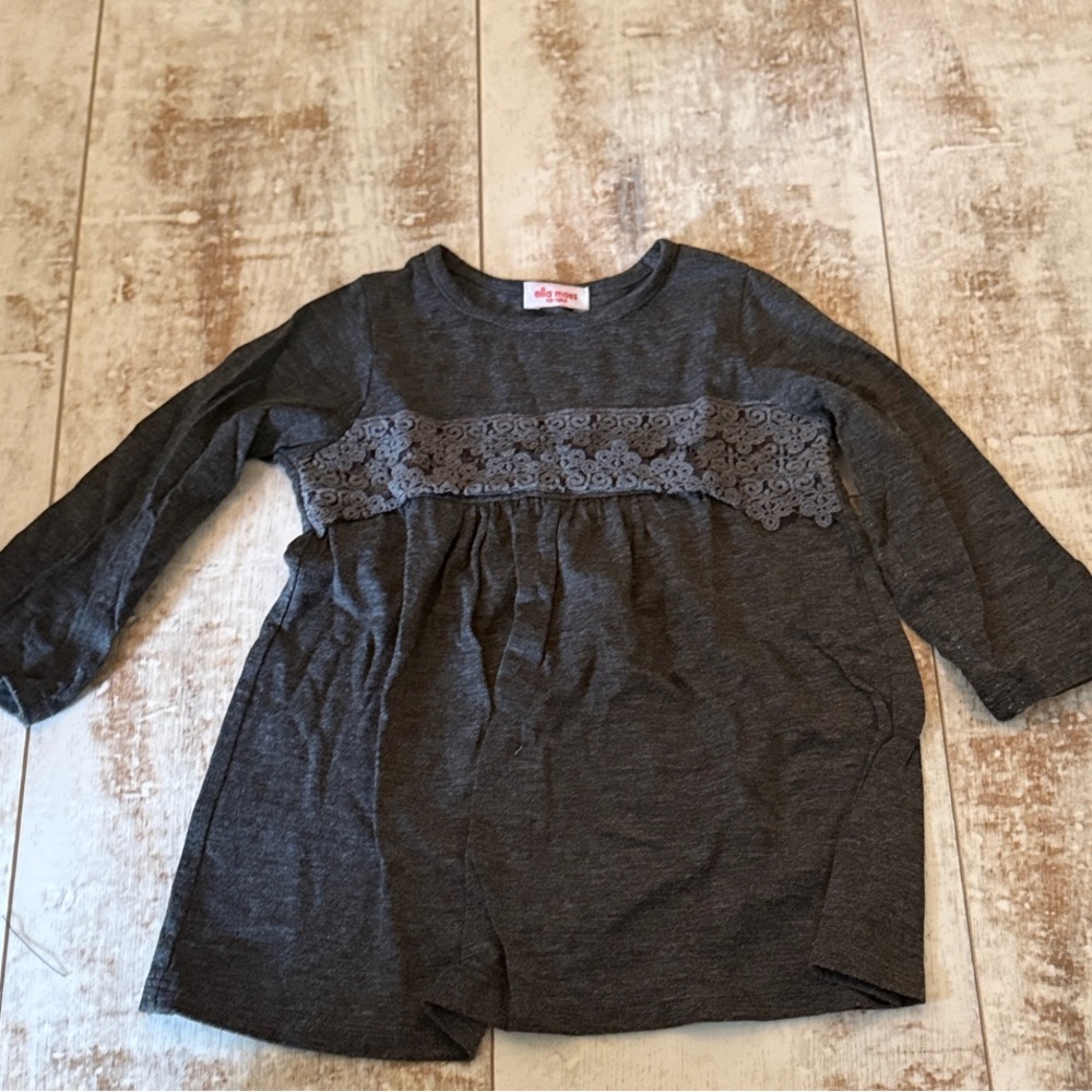 Ella Moss Gray Long Sleeve Dress 12-18 months